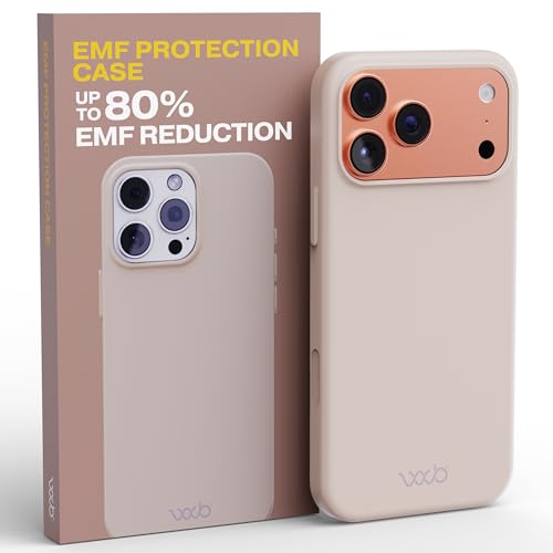 EMF Protection Silicone iPhone Case Compatible with iPhone 17 Pro Max, Radiation Blocker, 5G Shield Reduction, Lightweight, USA Patented and Tested