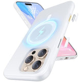 Magnetic Case For Iphone 16 Pro Max With Camera Control [Compatible With Magsafe][Anti-Slip] - Slim 16 Pro Max Case Military Grade Drop Protection Shockproof Phone Cover, Stainguard White