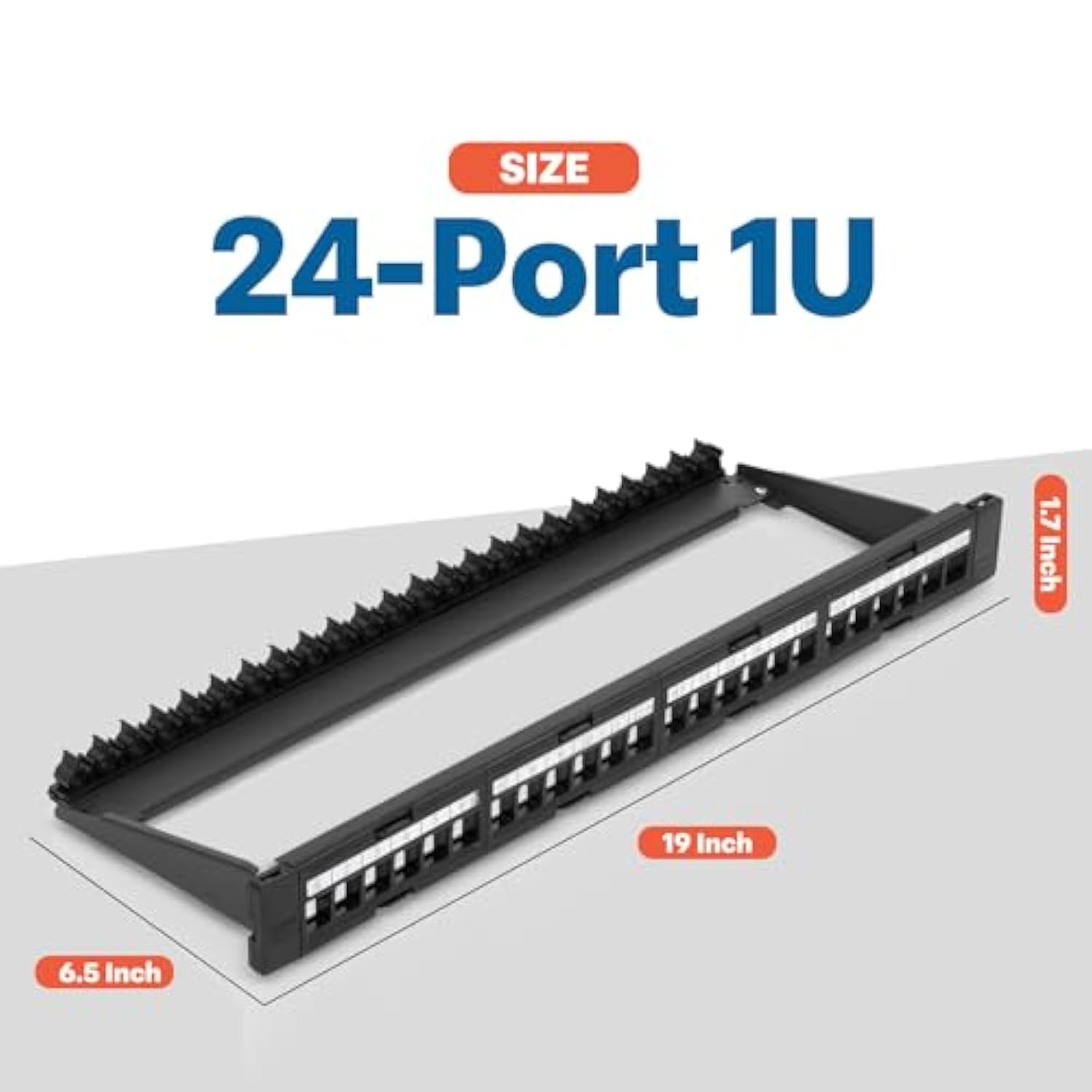 Bundle – 2 Items: Snap-In 24-Port Keystone Patch Panel + 20 Pack Of Rj45 Cat6/
