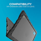 Gumdrop DropTech Laptop Case Fits HP Chromebook 11 G8/G9 EE. Designed for K-12 Students, Teachers and Classrooms–Drop Tested, Rugged, Shockproof Bumpers for Reliable Device Protection – Black