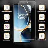 3 Pack For Oneplus Nord N30 5G / Cph2513 / Cph2515 Tempered Glass Screen Protector, Scratch-Proof, Bubble-Free,Hd Transparent, 9H Hardness,Bubble Free,Case Friendly