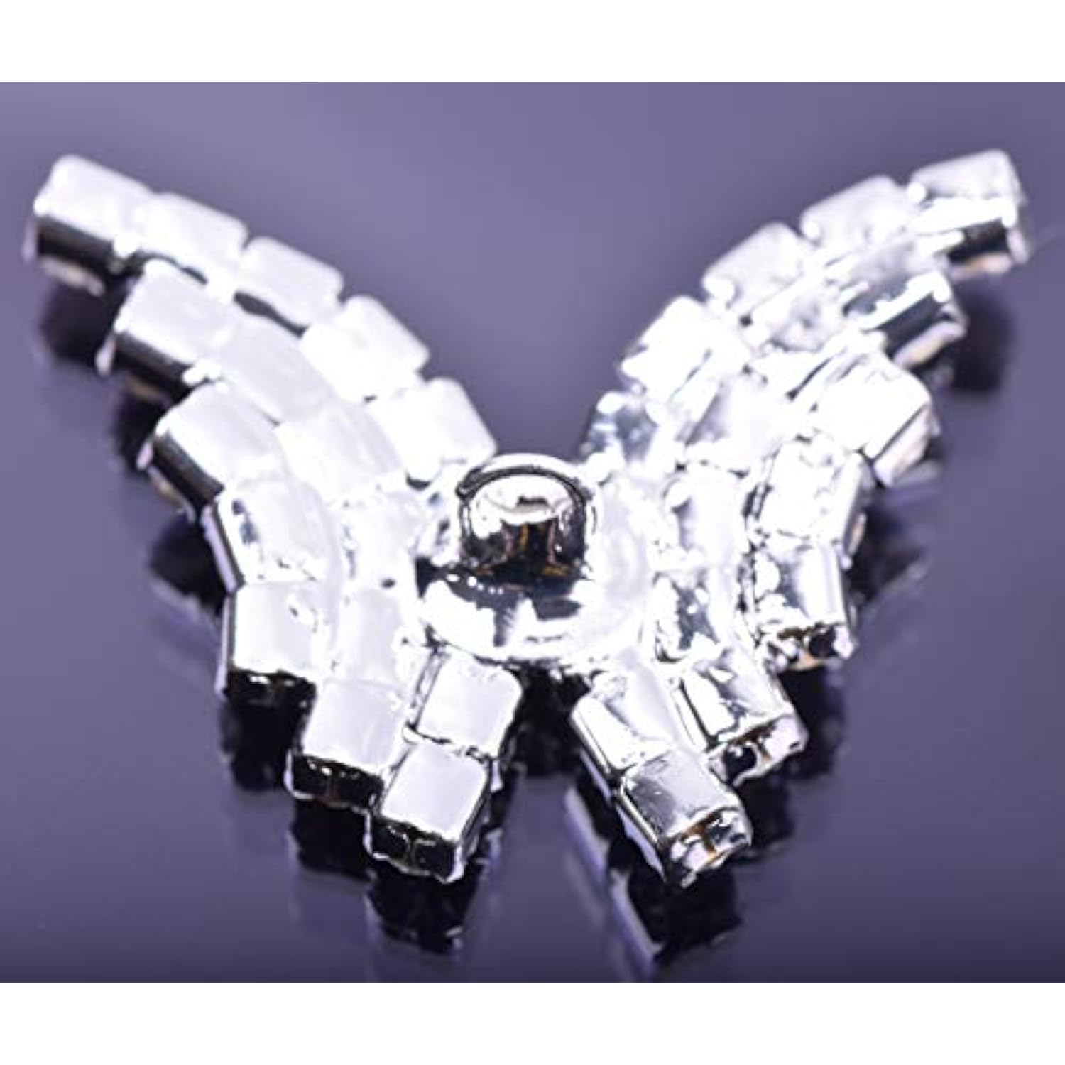 10Pcs Crystal Rhinestone Butterfly Embellishments Buttons,Sew On Butto