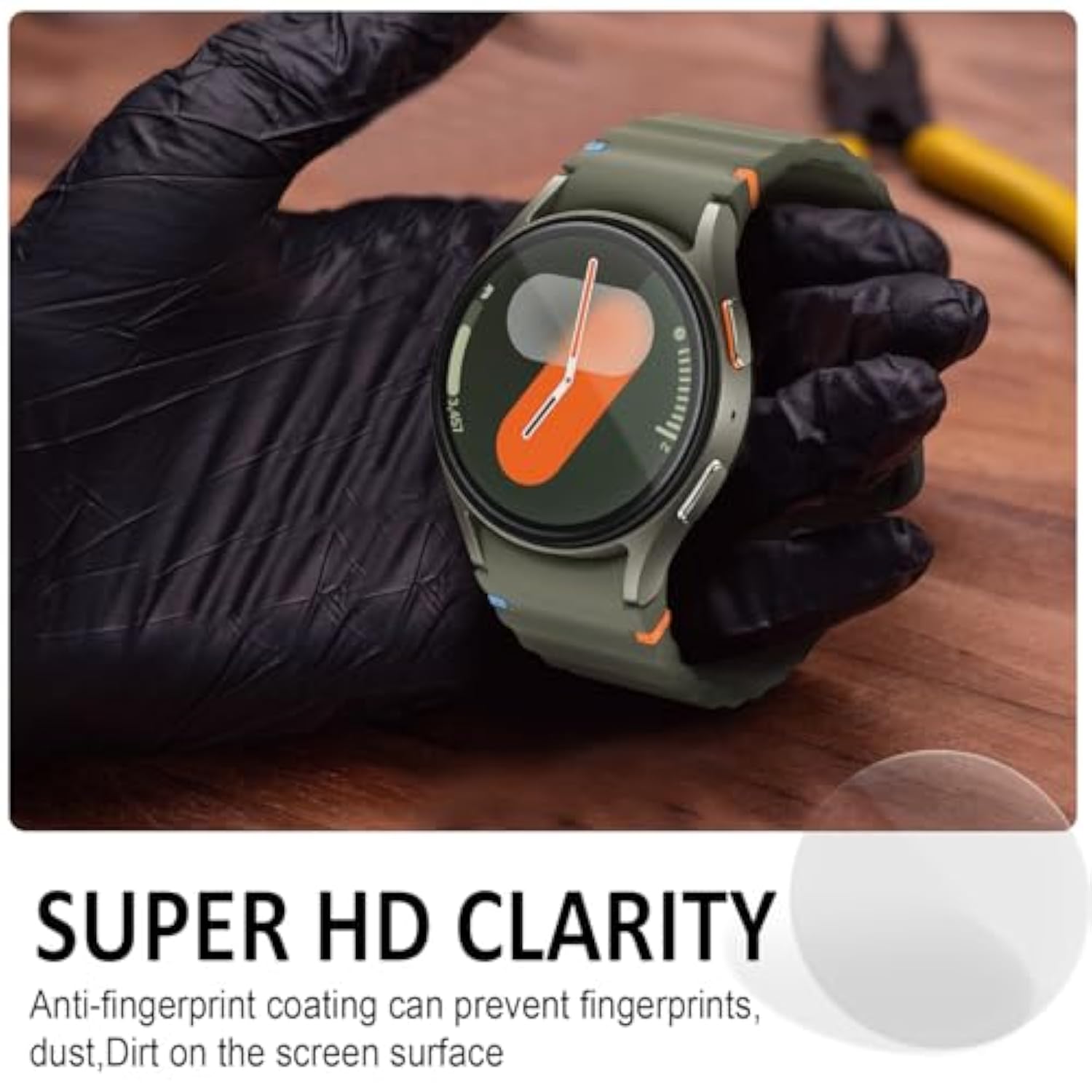 4 Pack Galaxy Watch 7 Ultra 47Mm Screen Protector, Tempered Glass Protectors Accessories For Samsung Ultra 47Mm (Not For Others Models) (Galaxy Watch 7/6/5/4 44Mm)