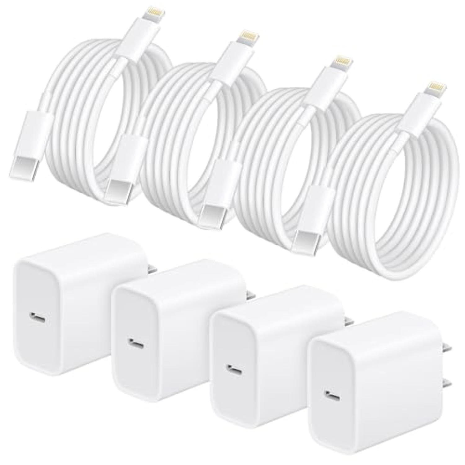 Iphone Charger Fast Charging, 4 Pack 20W Fast Charger Iphone With 6 Ft Usb C Charger Cord, I Phone 14 13 Fast Chargering Compatible With Ip14 13 12 11 Pro Max,14 Plus,Xr,Xsmax