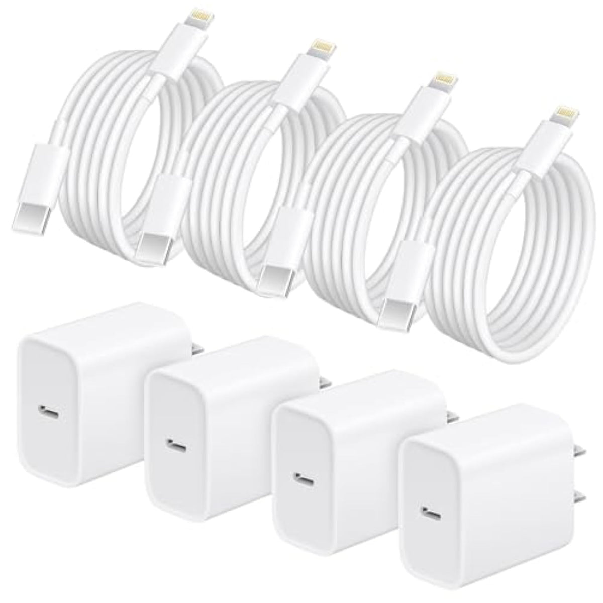 Iphone Charger Fast Charging, 4 Pack 20W Fast Charger Iphone With 6 Ft Usb C Charger Cord, I Phone 14 13 Fast Chargering Compatible With Ip14 13 12 11 Pro Max,14 Plus,Xr,Xsmax
