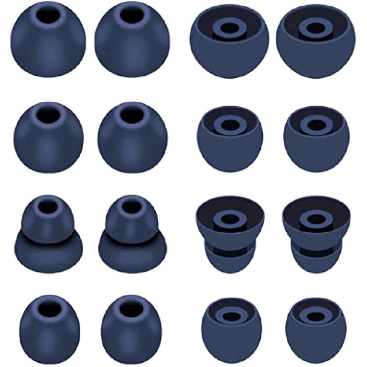 16Pcs Navy Ear Tips Ear Buds Ear Gels Replacement For Beat S By Dr Dre Powerbeats Pro, Eartips Earbuds Eargels Compatible With Powerbeats Pro/Beat S X, Sml And Double Flange, Navy