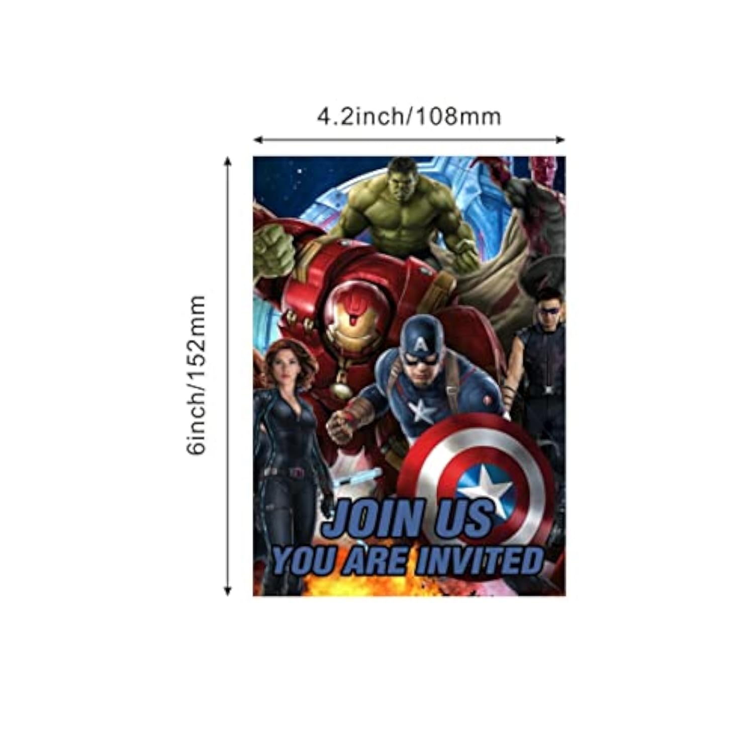 24Pcs Superhero Birthday Invitations,Superhero Party Invitations, Superhero Birthday Party Supplies Decoration (Invitations 24Pcs)