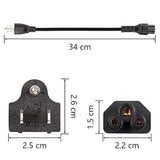 Ceerxian 3 Prong Ac Short Power Cord, 1Ft Nema 5-15P Male To Iec 320 C5 Female Laptop Power Replacement Cord For Notebook Computer(Black?0.3M)