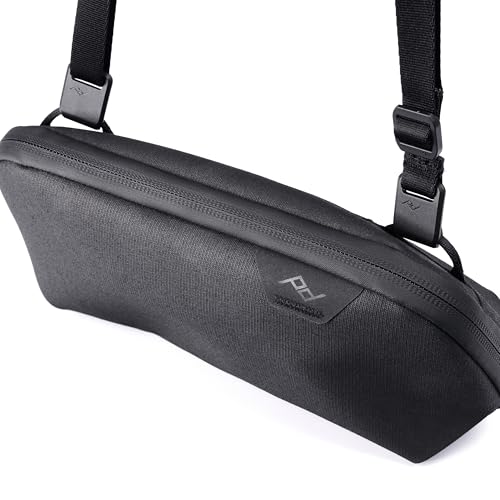 Small Tech Pouch, Black, Electronics Organizer For Travel Or Everyday Carry, Origami-Style Storage, Cable Pass-Through, Weatherproof Recycled Nylon, Gear Carry Bag For Men And Women