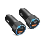 Usb C Car Charger 2 Pack, 38W Cigarette Lighter Adapter 12V Usb Outlet Pd/Qc Fast Charging Car Phone Charger Plug For Iphone 16 15 14 13 Pro Max, Ipad, Android Samsung S25 S24 S23 S22 Pixel 9 8