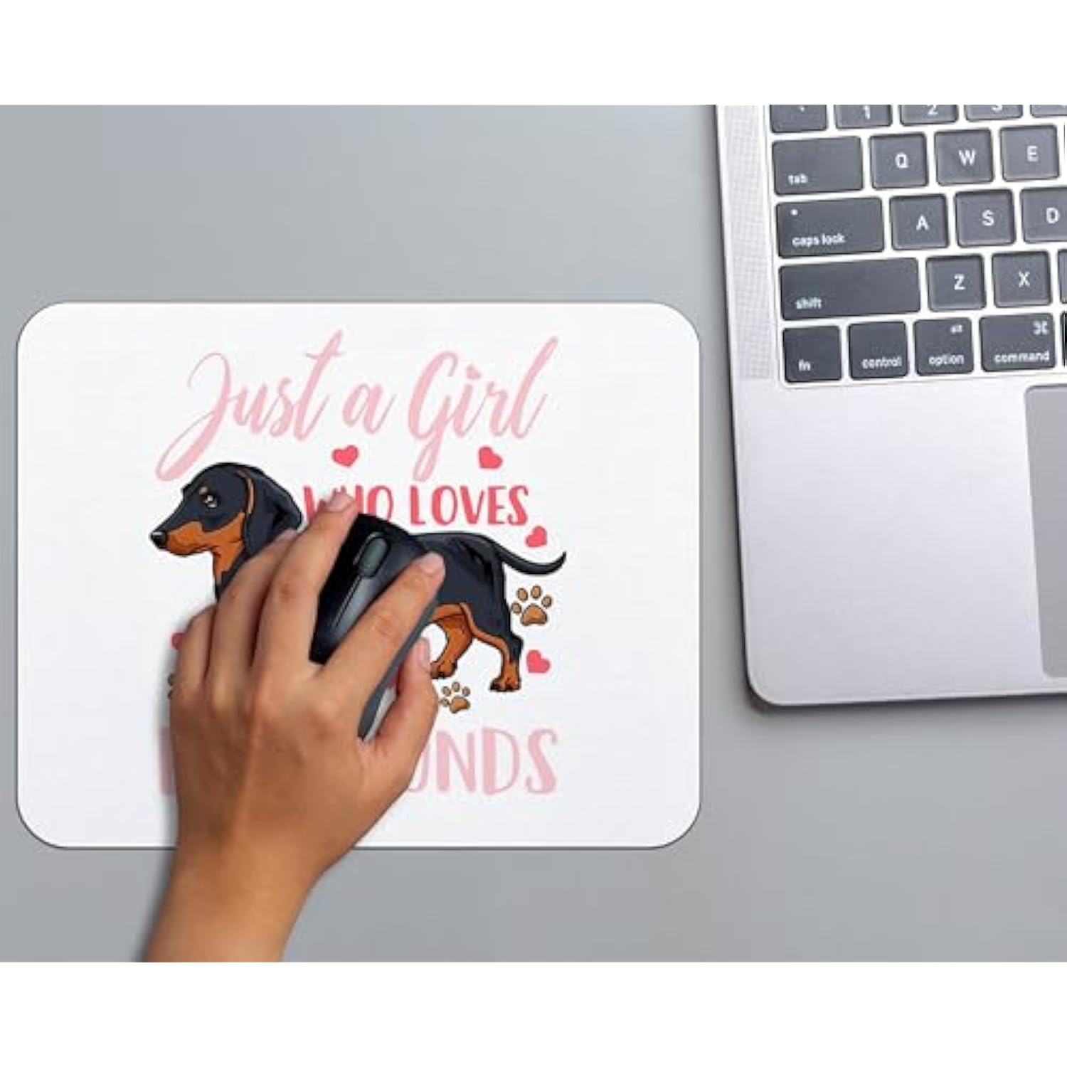 Dachshund Gift Mouse Pad - Dachshund Gifts For Women, Dachshund Gift Mousepad With Non-Slip Rubber Base For Laptop Computer Keyboard Desktop (9.5×7.9 Inch)