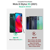 Guardian Series Case Designed For Moto G Stylus 5G (2021), Model # Xt2131,Full-Body Hybrid Shockproof Bumper Cover With Built-In Screen Protector, Black