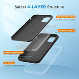 Designed For 11 Phone Case, With Screen Protector, Liquid Silicone Gel Rubber Full Body Drop Protection Shockproof Cover Phone Case For 11 6.1 Inch (Black)