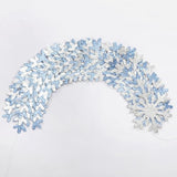 Snowflake-Snow Blue-Silver Christmas Party-Decoration Garland - 52Ft Winter Wonderland Frozen Ornaments Hanging Paper Streamers,New Years Birthday Baby Shower Ceiling Decor