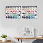 Thread Holder Wall 2 Pack 54 Spools Thread Rack Wall Mount Embroidery Spool Thread Organizer Metal Sewing Thread Organizer With Hanging Tools For Quilting