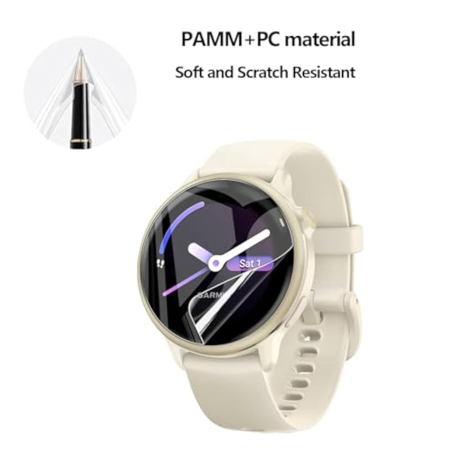 2 Pack Screen Protector For Smartwatch Garmin Vívoactive 6/Garmin Vívoactive 5,Soft Flexible Tpu Film Screen Protector For Garmin Vívoactive 6,Full Coverage,Hd Clear,Support Fingerprint Unlock