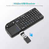 Mini Bluetooth Keyboard,2.4G Handheld Wireless Protable Backlit Keyboard With Touchpad,Compatible With Smart Tv,Google, Fire Stick,Htpc/Iptv,Pc
