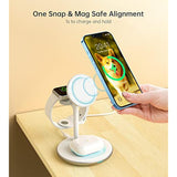 3 In 1 Wireless Charging Station For Multiple Devices, 15W Fast Wireless Mag-Safe Charger Stand For 14 13 12 Pro Max/Plus/Pro/Mini, Mag Charger For Iwatch Ultra/8/7/Se/6/5/4/3/2, Airpods