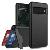 Dual Layer Case with Card Slot Holder and Kickstand for Google Pixel 6 Pro