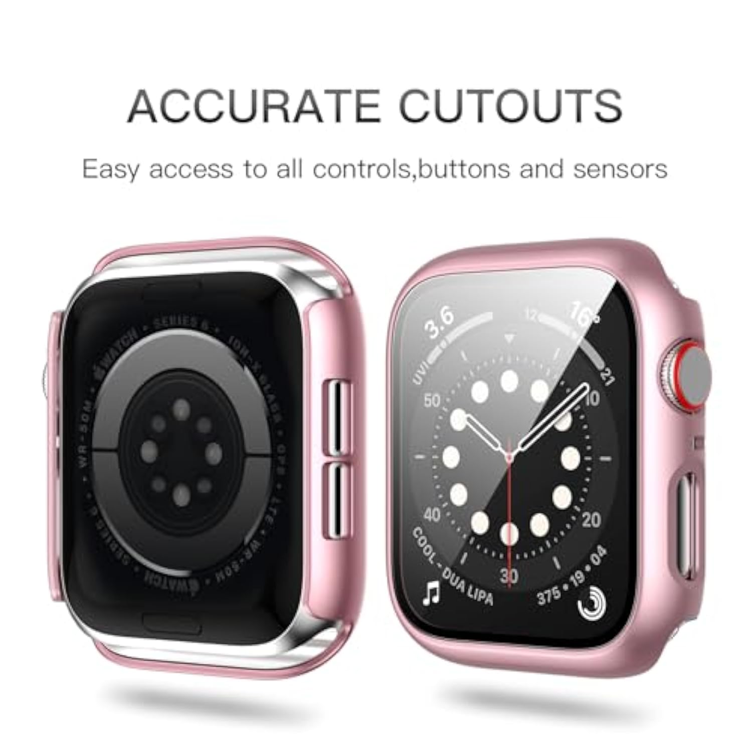 5 Pack Hard Pc Case With Tempered Glass Screen Protector For Watch 40Mm Se(2023) (2Nd Gen) Series 6 5 4 Se, Scratch Resistant Bumper Protective Cover For Iwatch 40Mm Accessories