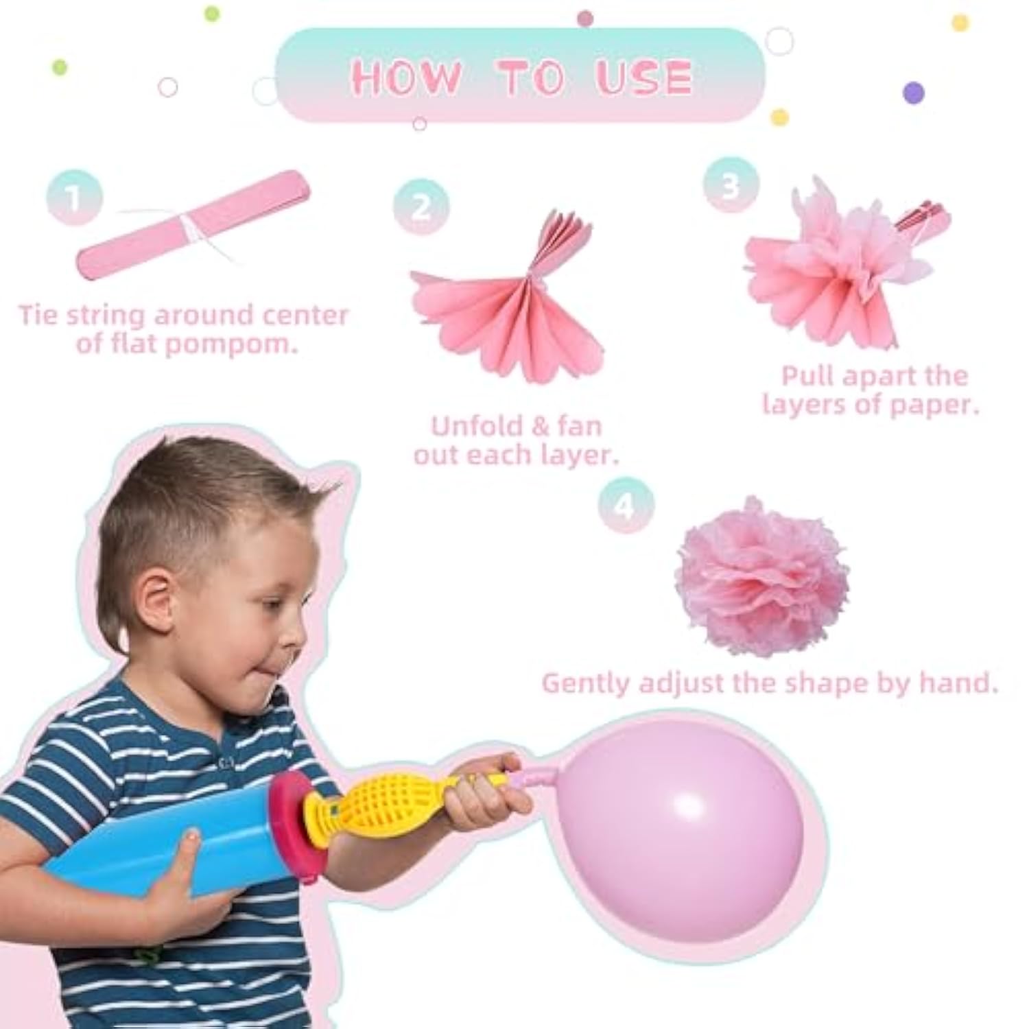 33pcs Macaron Birthday Kit with Balloons, Banner, Pom Poms & Streamers