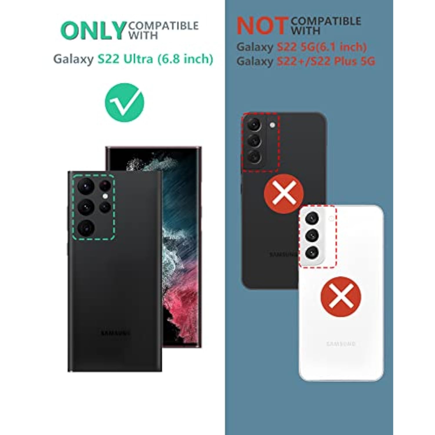 For Samsung Galaxy S22 Ultra Case: Builtin Screen Protector & Kickstand & Beltclip Holster, Fullbody Dual Layer Rugged Heavy Duty Shockproof Protective Phone Coverblack