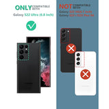 For Samsung Galaxy S22 Ultra Case: Builtin Screen Protector & Kickstand & Beltclip Holster, Fullbody Dual Layer Rugged Heavy Duty Shockproof Protective Phone Coverblack