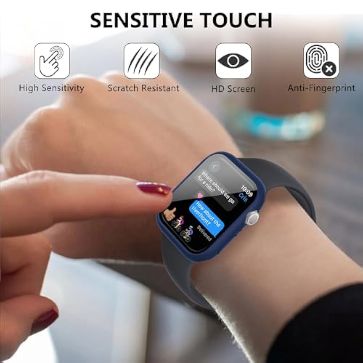 20 Pack Case For Watch Series 9/8/7 45Mm With Tempered Glass Screen Protector, Shockproof Hard Pc Protective Cover, All-Around Bumper Compatible With Iwatch S9 S8 S7 45Mm