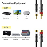 2 Rca Extension Cable Male To Female, Copper Shell Gold-Plated 2Rca Male To 2Rca Female Cable Stereo Audio Extender Cord Adapter, 3 Feet