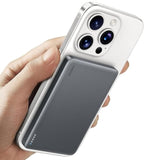 For Magsafe Portable Charger, [0.3" Ultra Slim] Magnetic Power Bank,[Alloy-Made] 5000Mah Wireless Portable Charger, Usb C Battery Pack 18W Fast Charging For Iphone Samsung (Grey)