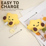 AirPods 4 Case 2024, Star Shape Silicone Case in Yellow