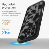 For Iphone 16 Pro Max, Magnetic Matte Phone Case [Compatible With Magsafe] [Cow Pattern Design] Black Bumper Hard Back Shockproof Cover For Women Girls (Iphone 16 Promax) - Cow
