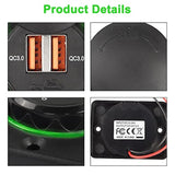 Rv Usb Outlet Wall Mount 12V-24V Quick Charge 3.0 Dual Usb A Car Charger Power Socket With Cap For Cars Bus Rv Boat Automotive Marine Atv Truck