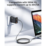 Usb C Adapter, 2Pack 100W Usb C Female To Usb C Male Extension Adapter Type C