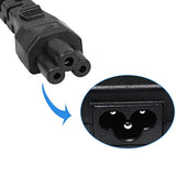 Ceerxian 3 Prong Ac Short Power Cord, 1Ft Nema 5-15P Male To Iec 320 C5 Female Laptop Power Replacement Cord For Notebook Computer(Black?0.3M)