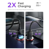 2-Pack Usb C Car Charger Adapter Fast Charge, 48W All Metal Cigarette Lighter Usb Charger For Iphone 15 Smallest Flush Car Charger Usb C For Iphone 14 Pro Max 13 12 Galaxy S23/22 Ipad Pro-Red