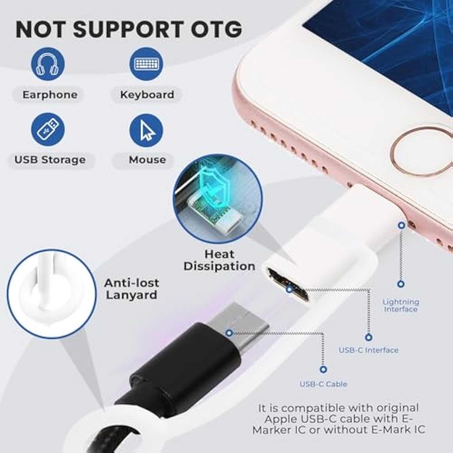 2 Pack Usb C To Lightning Adapter For Iphone 16/15/14/13/12/11/X/Se, 27W Fast Charging Converter Cord For Ipad, Airpods, Ipod – Usb C To Iphone Charger Adapter With Anti-Lost Holder