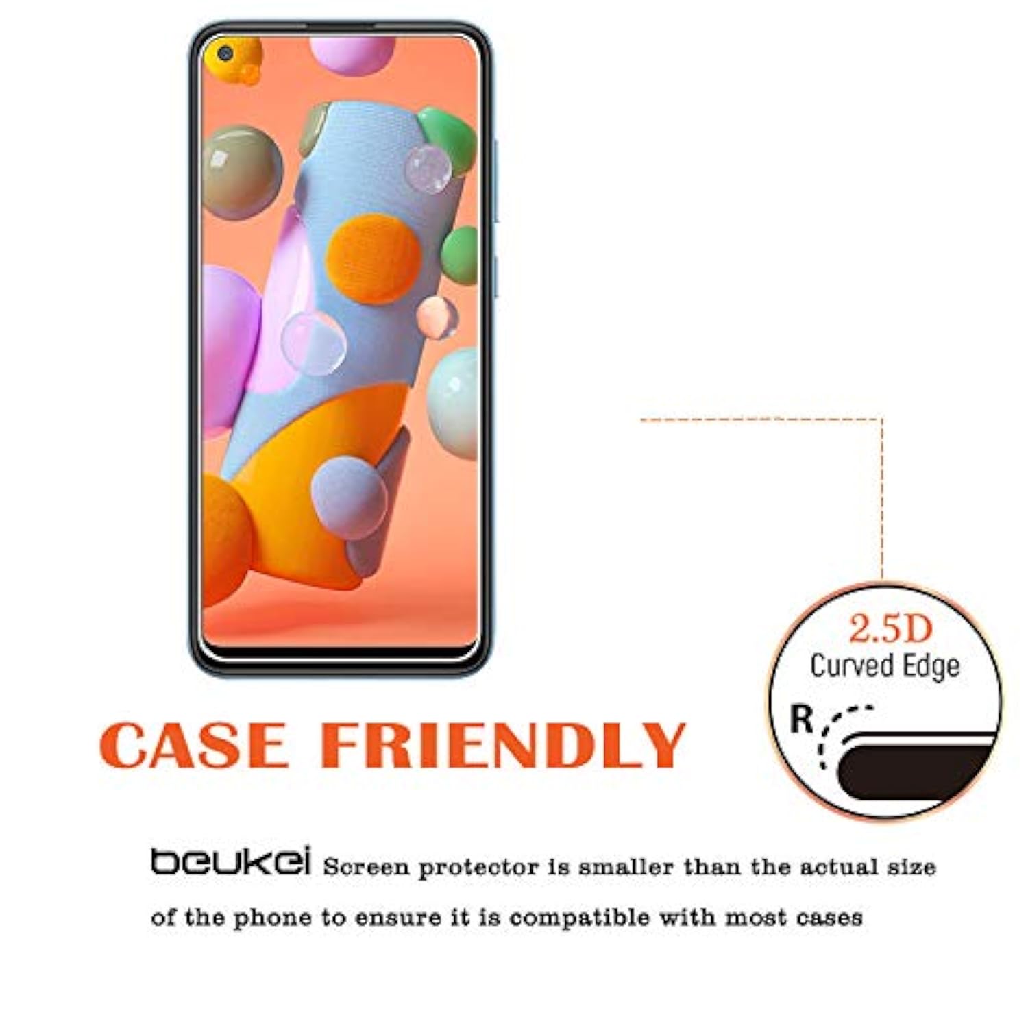 (4 Pack) Compatible For Samsung Galaxy A11 Screen Protector Tempered Glass, Full Screen Coverage, Anti Scratch, Bubble Free