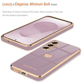 Lavender Samsung Galaxy S25 5G Case for Women Girls Cute Phone Cover