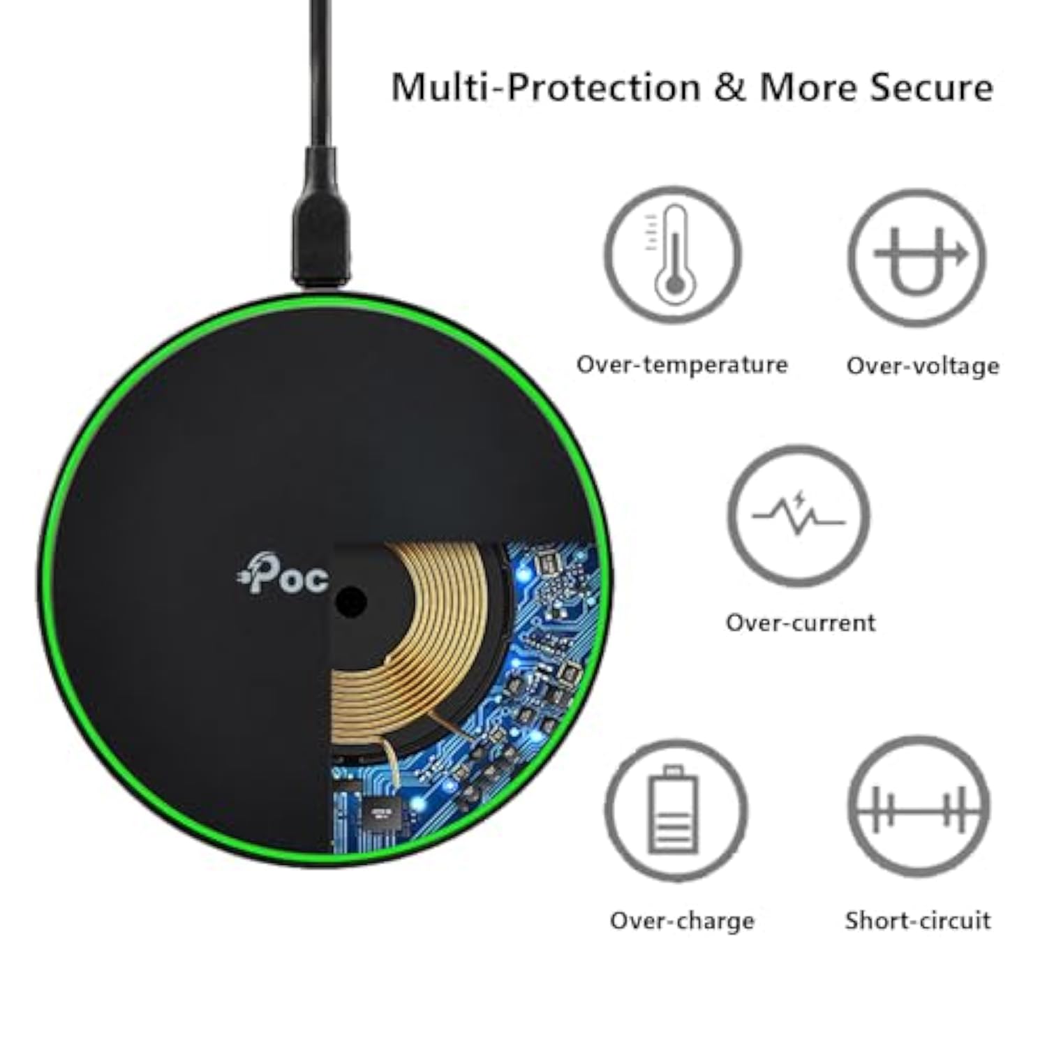 Wireless Charger For Samsung Galaxy S25 Ultra S24 Plus S23 S22 S21 S20 S10 S9 S8, Galaxy Note 20 10 9 8; Fast Wireless Charging Pad Compatible With Iphone 16 Pro Max 15 14 13 12 11 Xs Xr X