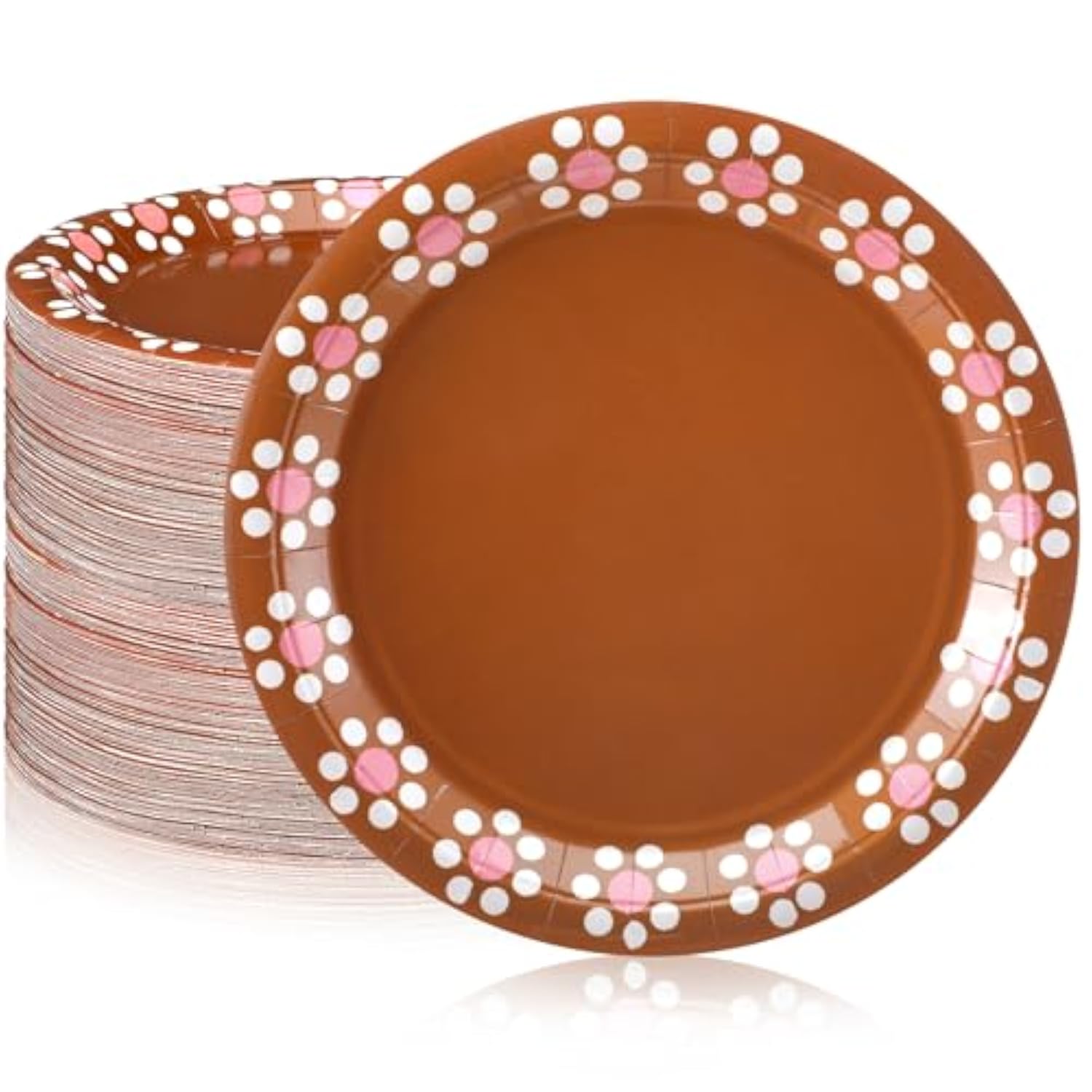 100 Pcs Pink Cielito Lindo Party Plates Mexican Paper Plates Disposable Platos De Barro Mexicanos Talavera Clay Dishes 7 Inch For Wedding Christmas Baby Shower Decoration Supplies