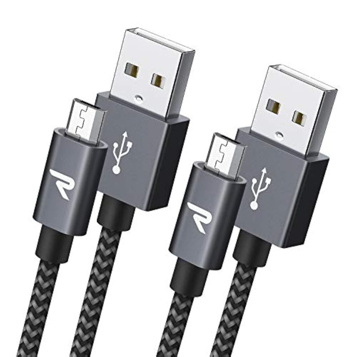 Micro Usb Cable [2 Pack/6.6Ft], Qc 3.0 Fast Charging & Sync Android Charger,Micro Usb Cables For Samsung Galaxy S7/S6 And Edge,Note 7/6,Sony,Kindle,Ps4,Xbox,Android Devices And More-Space Grey