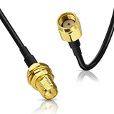Wifi Antenna Extension Cable 2-Pack Rp-Sma Male To Rp-Sma Female Bulkhead Mount Rg174 Cable 3M 10 Feet For Wifi Router Security Ip Camera Wireless Network Card Adapter
