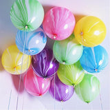 50PCS Rainbow Tie Dye Balloons – 12" Swirl Latex Balloons for Birthday, Candyland & Hippie Party