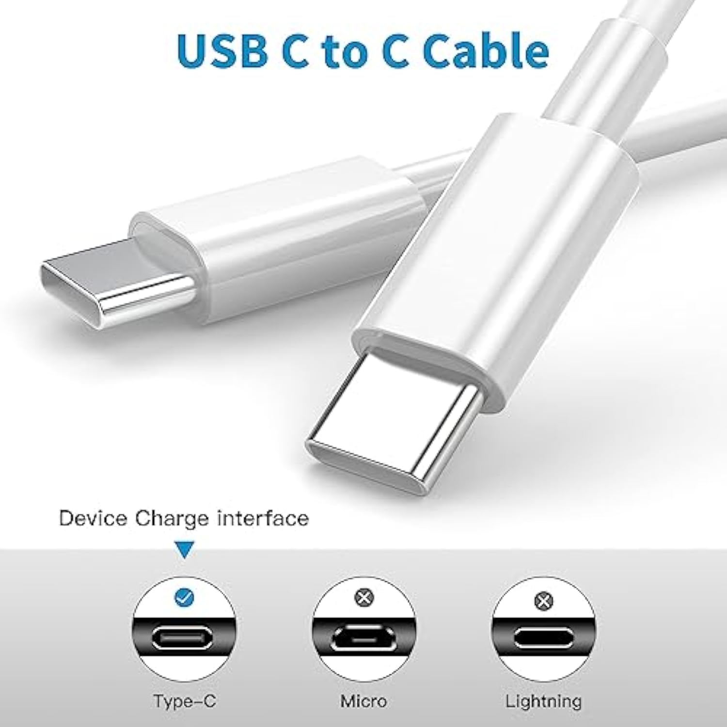 Usb C To Usb C Charging Cable For Apple Iphone 16 Charger Fast 6Ft Long Usbc To Usb-C Power Cord For Iphone 16/15 Pro Max/Macbook Air 13 Inch/Ipad Pro/Air/10Th/4/5 Type C 2Pack 6 Ft 60W
