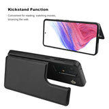 Onetop Compatible With Samsung Galaxy A53 Wallet Case With Card Holder, Pu Leather Kickstand Card Slots Case, Double Magnetic Clasp And Durable Shockproof Cover 5G 6.5 Inch(Black)