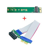 Xiwai NGFF M-Key NVME AHCI SSD to PCI-E 3.0 1x x1 Vertical Adapter with Cable