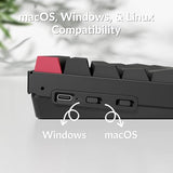 K2 75% Layout Qmk Wireless And Wired Options Mechanical Keyboard Super Banana Switch, Rgb Backlit With Shine-Through Double-Shot Pbt Keycaps For Mac Windows-Version 3