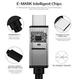 Usb C To Usb C Cable (10Gbps) Superspeed [Certified] Usb Type-C To Usb Type-C, 100W Power (Usb 3.1, 3.2, Thunderbolt 3) Nylon Braided, Dual 4K Or Single 5K @60Hz Display (10Ft/10Gbps)