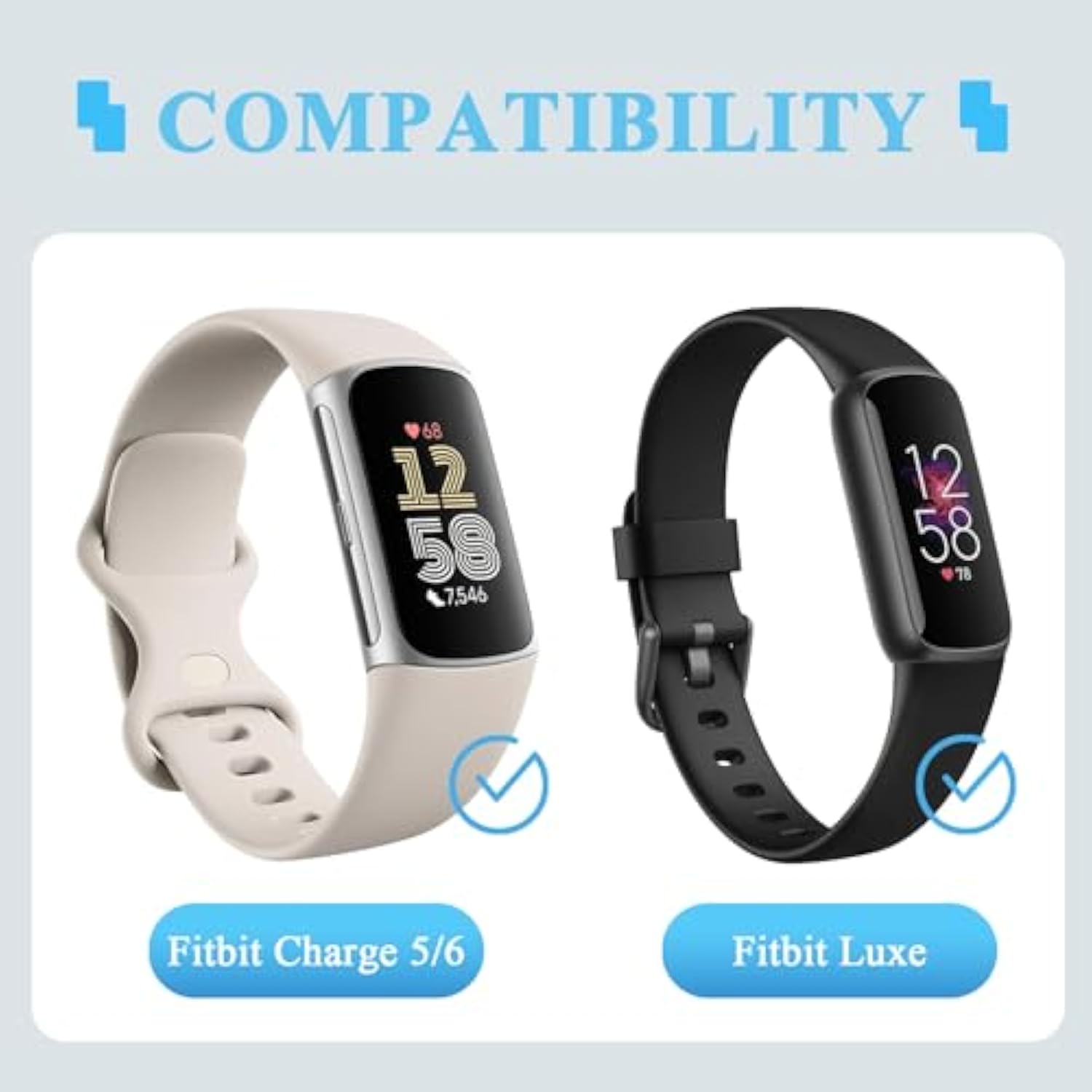 Charger Stand For Fitbit Charge 6/5 & Luxe, Magnetic Dock With 4.4Ft Usb Cable, Fast-Charging Accessory With Stable Base For Fitbit Charge 6 / Charge 5 / Luxe Smartwatch (Black)